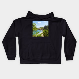 Hamoa Beach Through the Trees Kids Hoodie